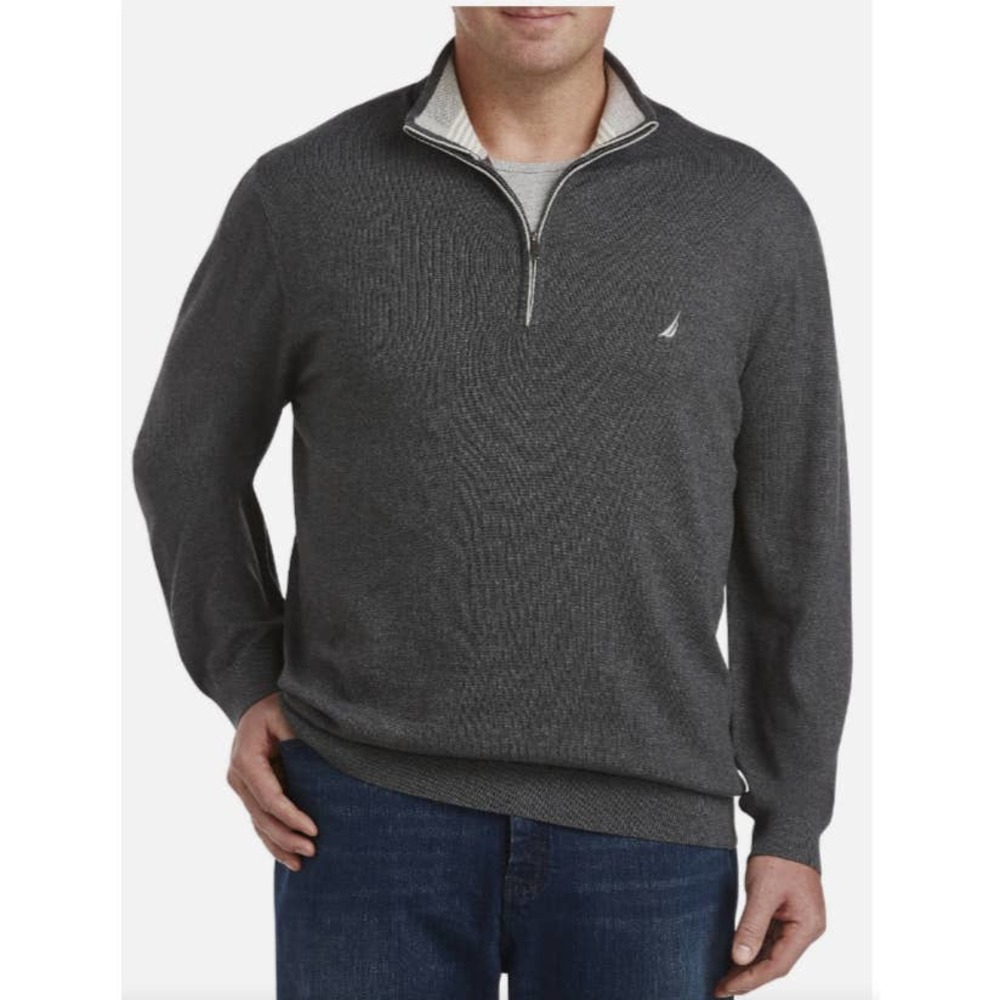 Nautica Men's 1/4 Zip Pieced Fleece Sweatshirt
Size small